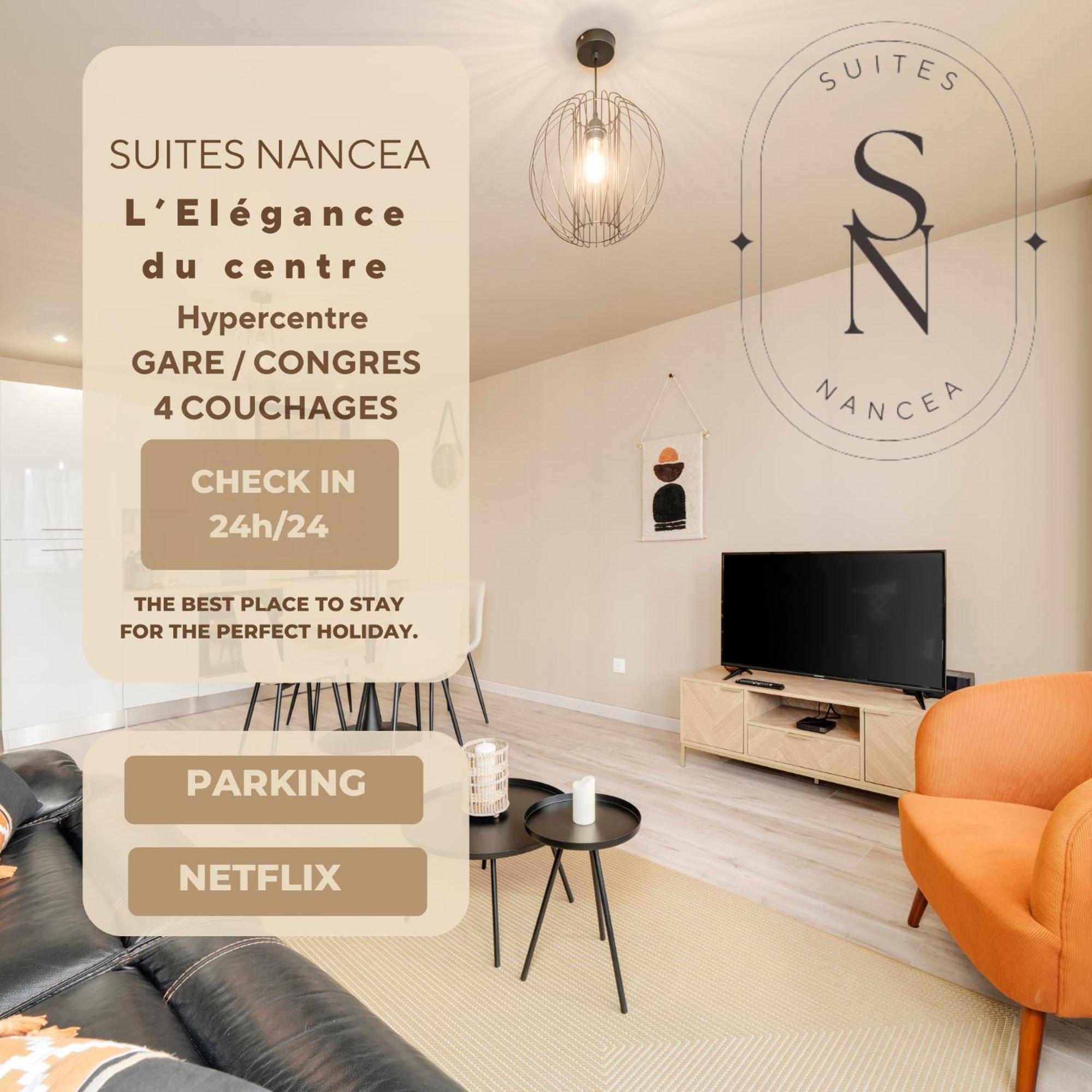 L'Elegance Du Centre - Nancy Gare Congres - Parking - T3 Apartment Exterior photo